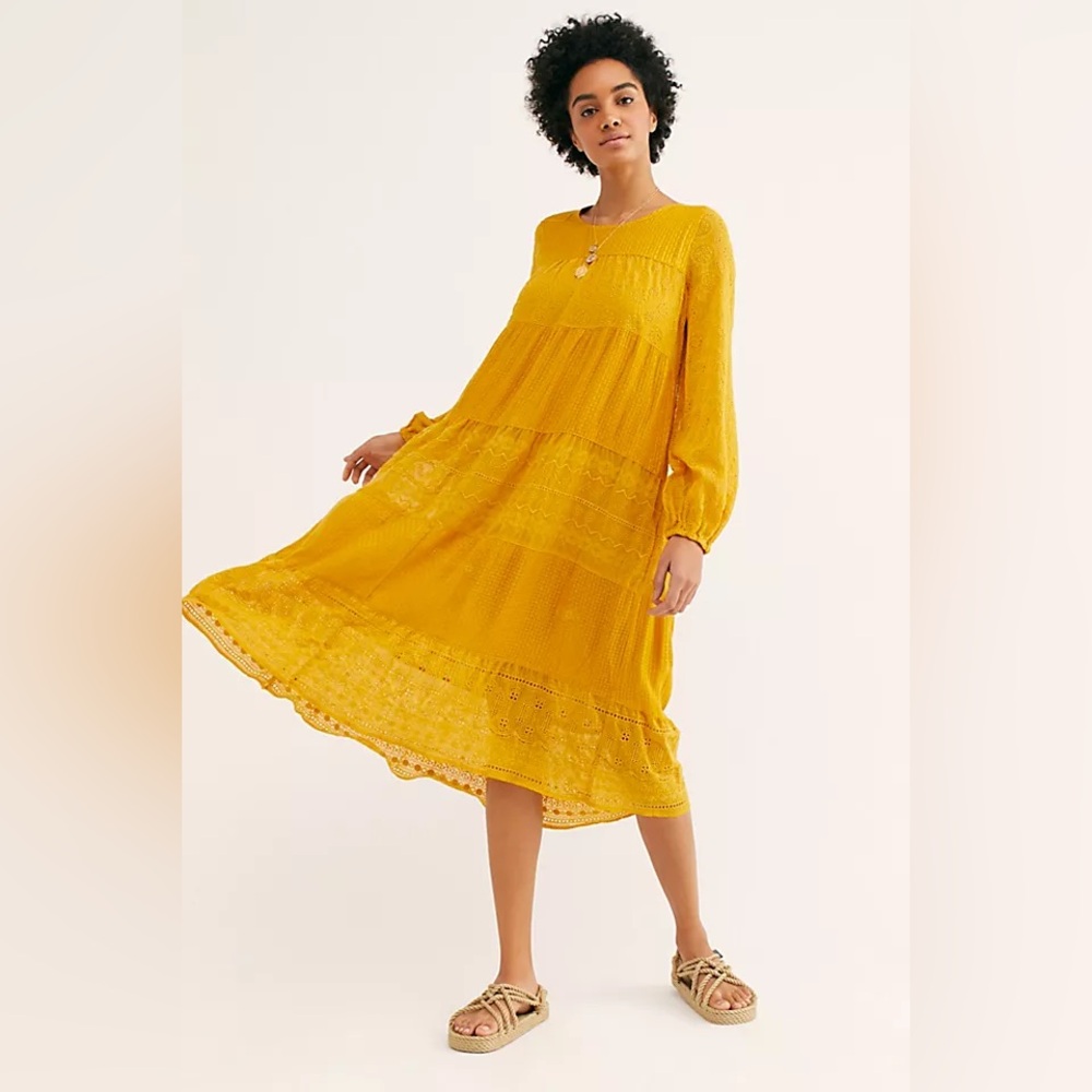 Free People Gemma Midi Dress - Size XS